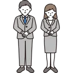 Men And Women Who Bow And Apologize SVG Icon